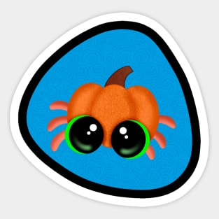 Cute Little Big Eyed Pumpkin Hermit Crab Sticker